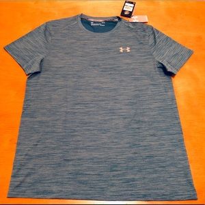 Under Armour Running Shirt Men’s L Heatgear Blue